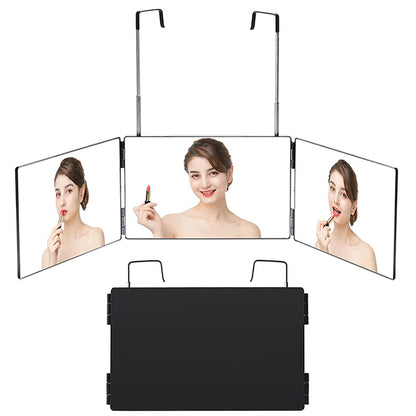 Adjustable LED Light 3-Way Trifold Mirror – Portable 360° Grooming & Styling Mirror
