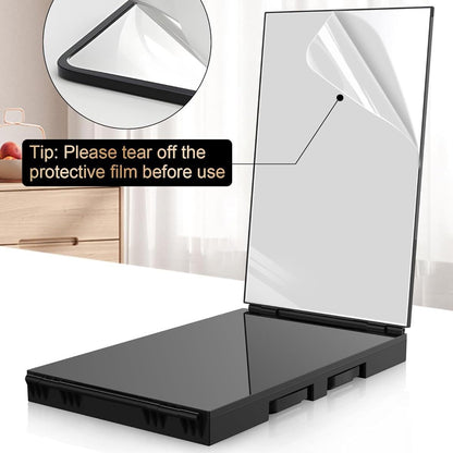 Adjustable LED Light 3-Way Trifold Mirror – Portable 360° Grooming & Styling Mirror